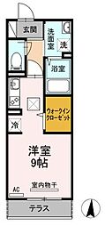 D-room船町 ワンルームの間取図画像