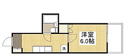 サンヒルズ　広島屋 3階1Kの間取り