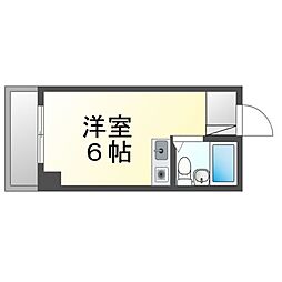 リアライズ福山 12階ワンルームの間取り