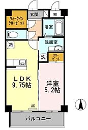 ラ・ルーチェ手城 1LDKの間取図画像
