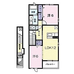 グラースメゾン 2LDKの間取図画像
