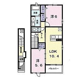 グラースメゾン 2LDKの間取図画像