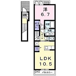 リヴィスタ 1LDKの間取図画像
