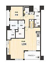 グランアッシュ谷町エクスコード 1SLDKの間取図画像