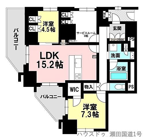 間取り フェミネンス大津石山駅前 6階/-