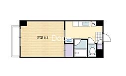 ヴィラ津島 1Kの間取図画像
