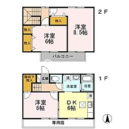 コージーコート 3DKの間取図画像