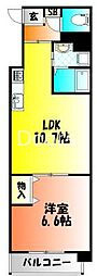 ソフィアOSK 1LDKの間取図画像