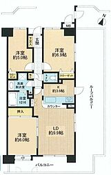 ローヤルシティ清瀬 3LDKの間取図画像