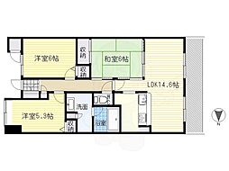 ローレルコート北緑丘 3LDKの間取図画像