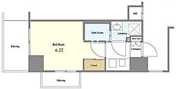都営浅草線 中延駅 徒歩8分の賃貸マンション 4階1Kの間取り