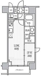 JR京浜東北・根岸線 大森駅 徒歩4分の賃貸マンション 8階1LDKの間取り