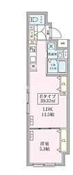 JR山手線 大崎駅 徒歩11分の賃貸マンション 1階1LDKの間取り