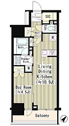 JR山手線 秋葉原駅 徒歩19分の賃貸マンション 10階1LDKの間取り