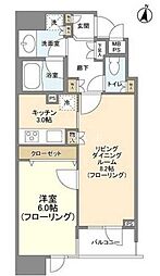 JR山手線 高輪ゲートウェイ駅 徒歩15分の賃貸マンション 4階1LDKの間取り