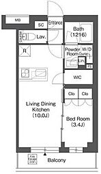 東急池上線 戸越銀座駅 徒歩5分の賃貸マンション 1階1LDKの間取り