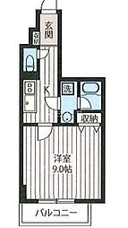 東京メトロ銀座線 末広町駅 徒歩4分の賃貸マンション 2階1Kの間取り