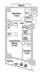 間取図画像 2LDK