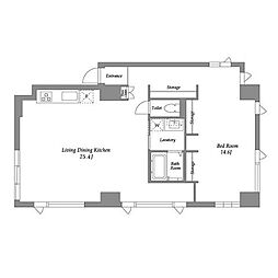 JR京浜東北・根岸線 品川駅 徒歩10分の賃貸マンション 6階1LDKの間取り