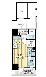 JR総武線 浅草橋駅 徒歩9分の賃貸マンション 7階ワンルームの間取り
