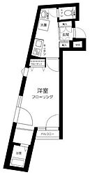 東京メトロ丸ノ内線 茗荷谷駅 徒歩7分の賃貸マンション 3階1Kの間取り