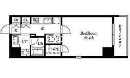 コルニーチェ小石川 1Kの間取図画像