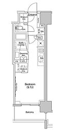 JR山手線 上野駅 徒歩13分の賃貸マンション 2階ワンルームの間取り