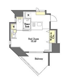 都営三田線 水道橋駅 徒歩7分の賃貸マンション 3階ワンルームの間取り