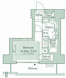 JR総武線 水道橋駅 徒歩6分の賃貸マンション 11階ワンルームの間取り