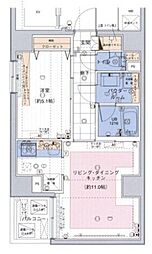 都営新宿線 浜町駅 徒歩4分の賃貸マンション 3階1LDKの間取り