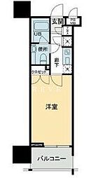 JR総武線 飯田橋駅 徒歩9分の賃貸マンション 11階1Kの間取り