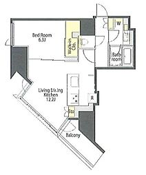 プライムメゾン本郷 1LDKの間取図画像