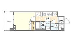 LIBRGRANT四谷三丁目 1Kの間取図画像