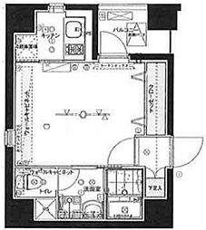 フュージョナル日本橋浜町 1Kの間取図画像