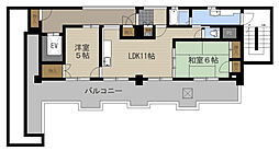 エーデル鶴見 2LDKの間取図画像