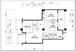 サンライフ三田（三田武庫が丘第2鉄筋住宅） 2階3LDKの間取り