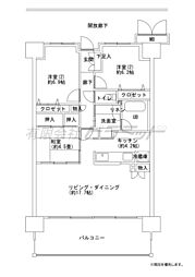 ポレスター南宮崎ザマークス 3LDKの間取図画像