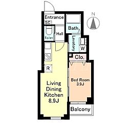 Carnoustie 1LDKの間取図画像