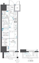 ZOOM本郷 1DKの間取図画像
