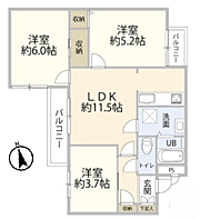 間取図画像 3LDK