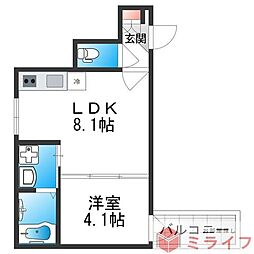 ジャカルタ 519 3階1LDKの間取り