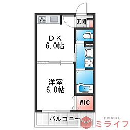 STABLE SHOJIHIGASHI 3階1DKの間取り