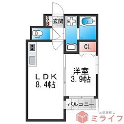 間取図画像 1LDK