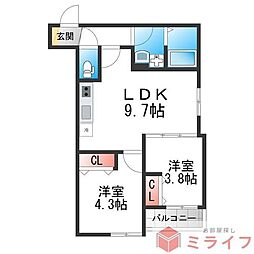 間取図画像 2LDK