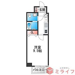 Jino平野 1Kの間取図画像