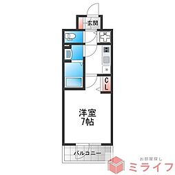 Cion Osaka East Gate 1Kの間取図画像