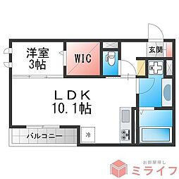 プランドール・TI 1LDKの間取図画像