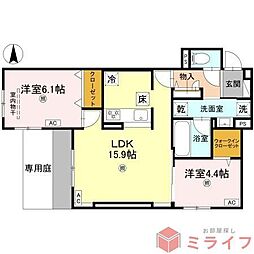 D-room加美東5丁目PJ 2LDKの間取図画像