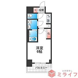 S-RESIDENCE布施aventra 1Kの間取図画像