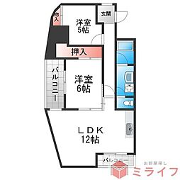 ジュネスニッコー 2LDKの間取図画像